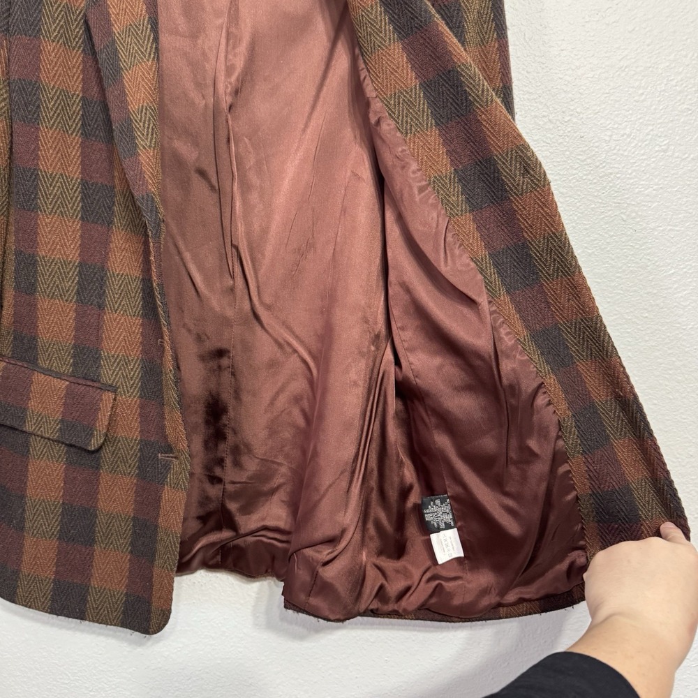 Liz Claiborne Herringbone Blazer Womens Size 8 Vintage USA Union Made READ DESC. - Picture 3 of 13